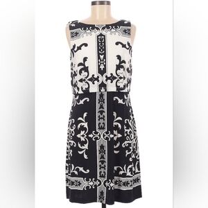Donna Morgan Black and White Print Dress size 8